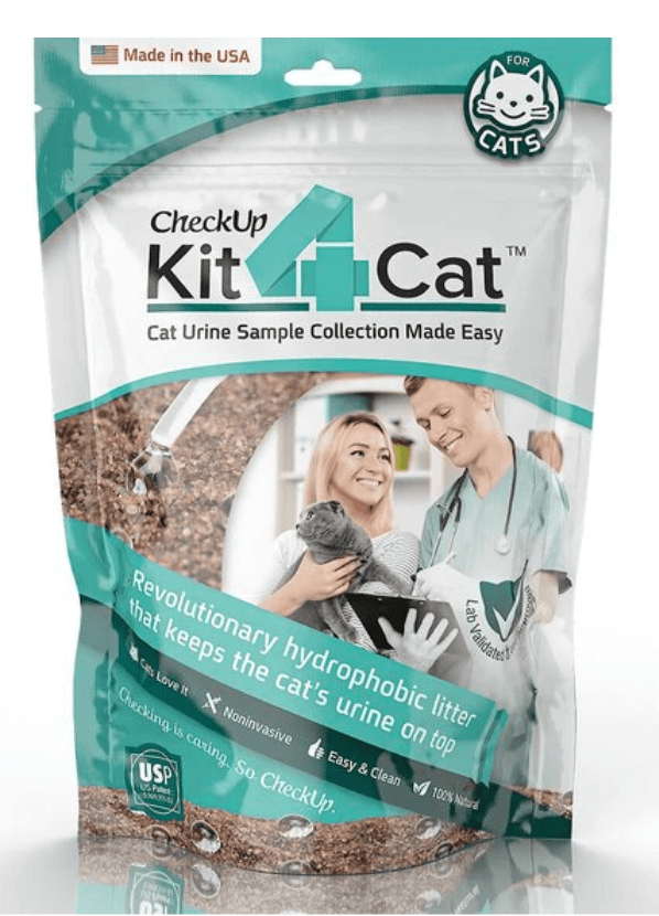 CheckUp Kit4Cat for Cat Urinary Tract Infection home test with hydrophobic litter for easy urine collection