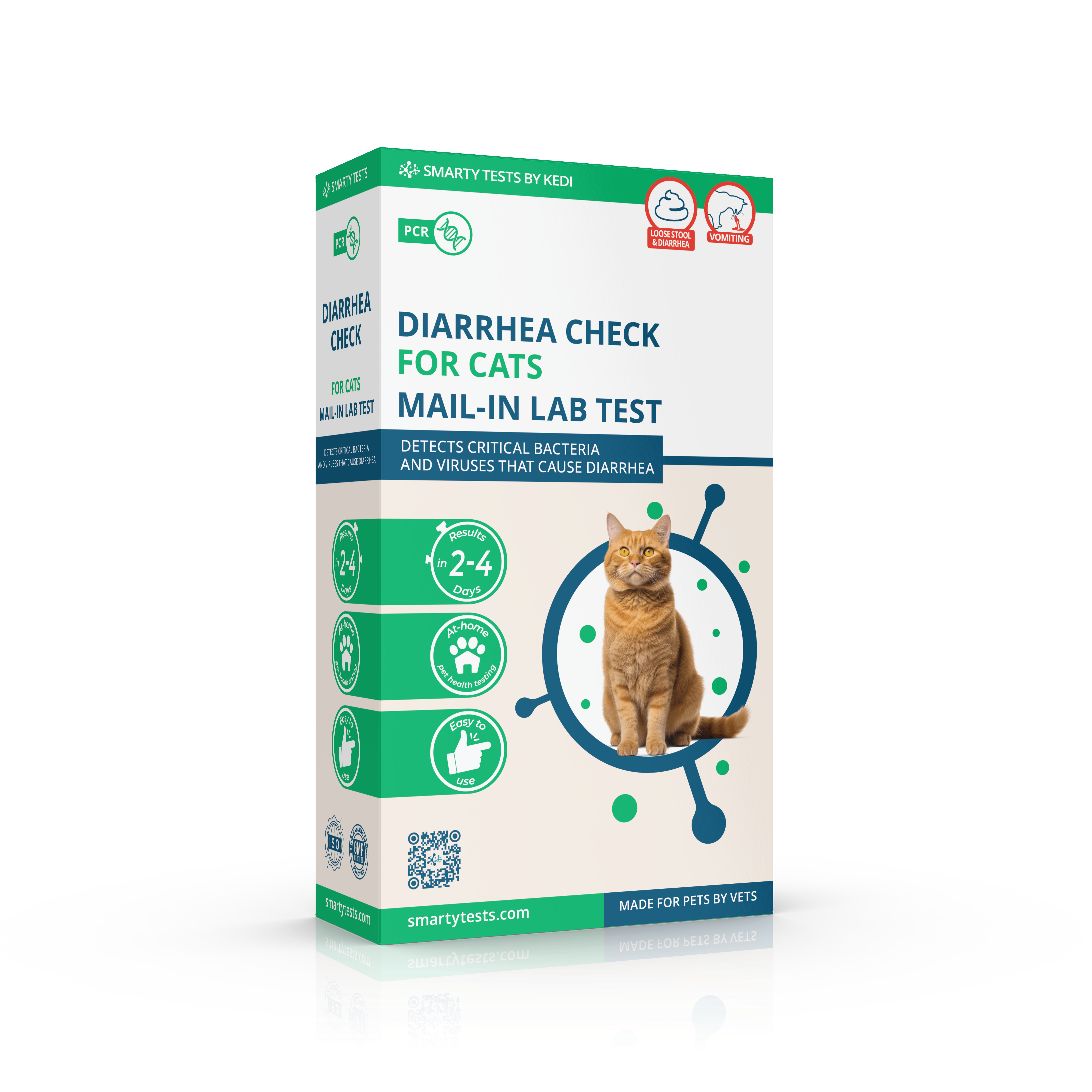 Kedi Labs Cat Diarrhea Test Kit for detecting bacteria and viruses in cats