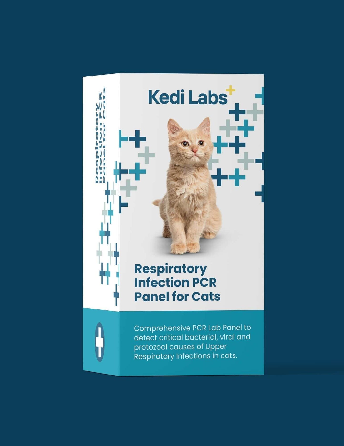 Kedi Labs Cat Respiratory Infection Test Box with Detailed Information and Cat Image