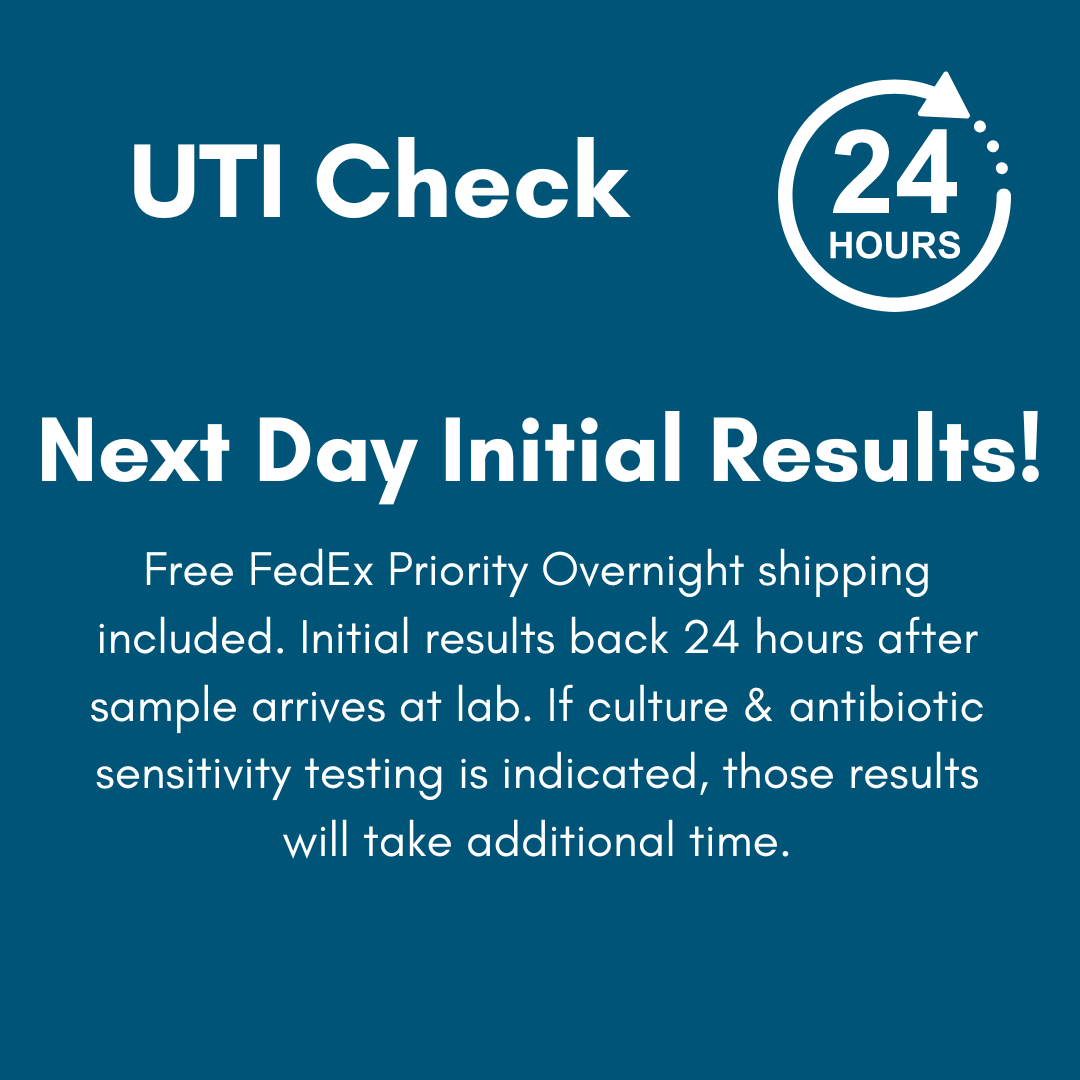 Kedi Labs Urinary Tract Infection home test kit with next day results and FedEx shipping included