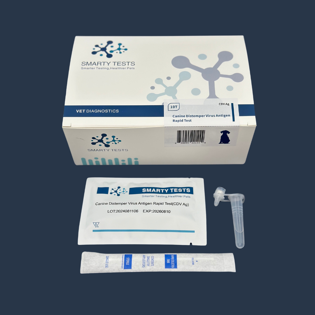 Smarty Tests Canine Distemper Virus Rapid Test Kit with easy-to-use components for quick results