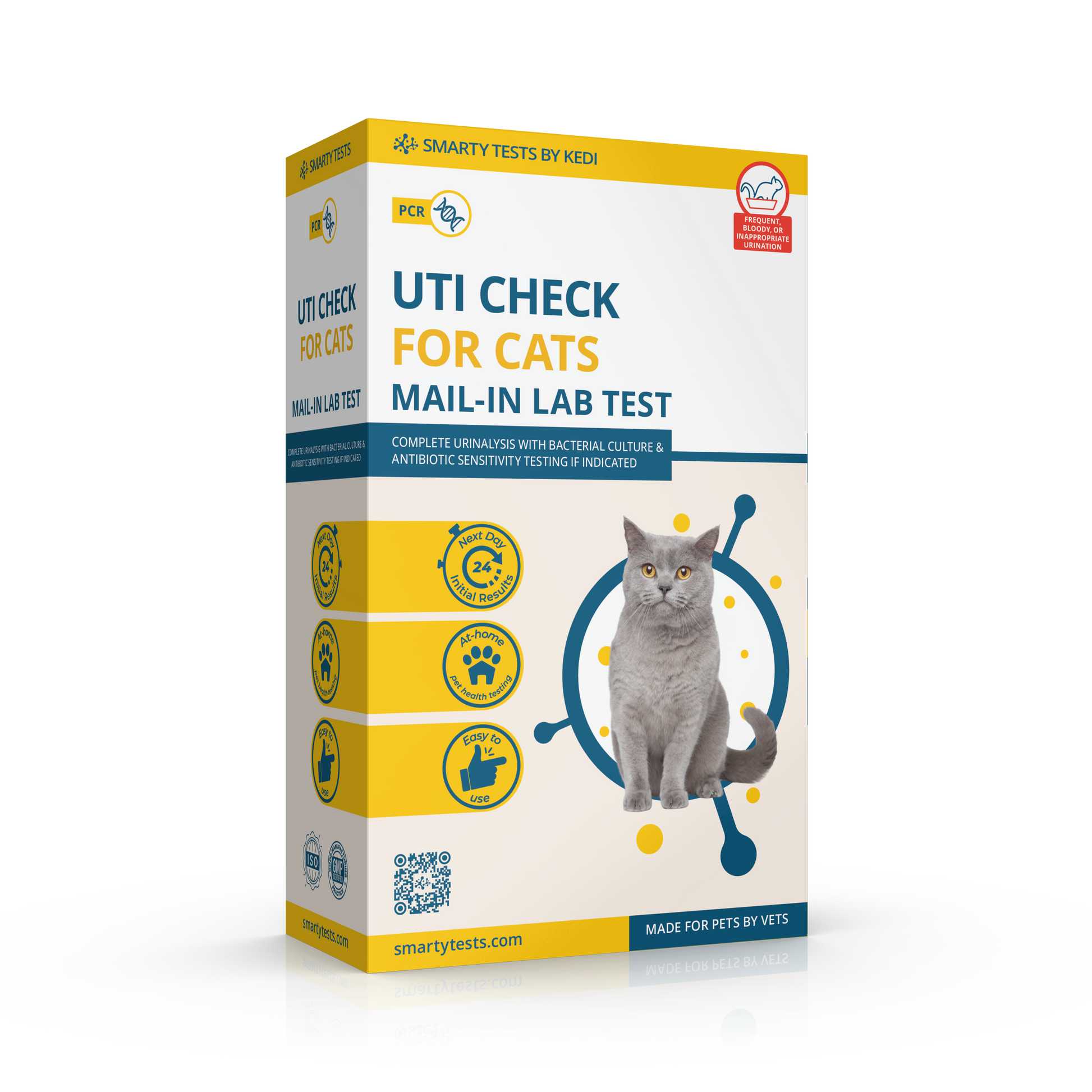 Kedi Labs UTI Check for Cats Mail-In Lab Test for cat Urinary Tract Infection home test